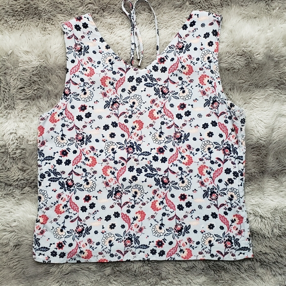 🖤 2/30$ 🖤 Blue cami, camisole top with flowers - Picture 4 of 5